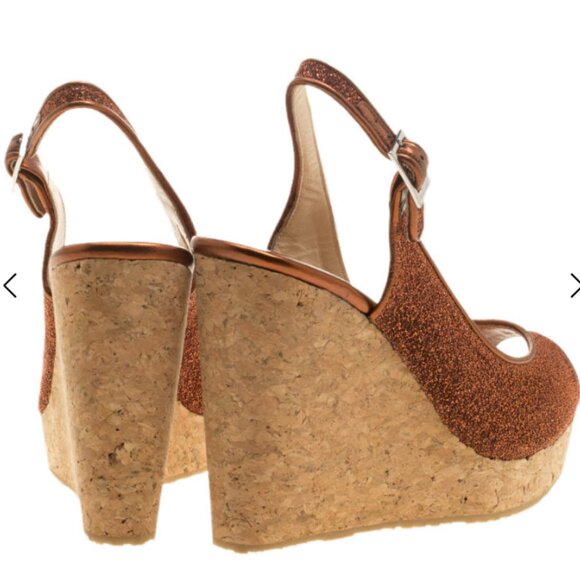 Jimmy Choo-Slingback Wedges - Never worn/NWT! EU40 (US 10) - Picture 5 of 8
